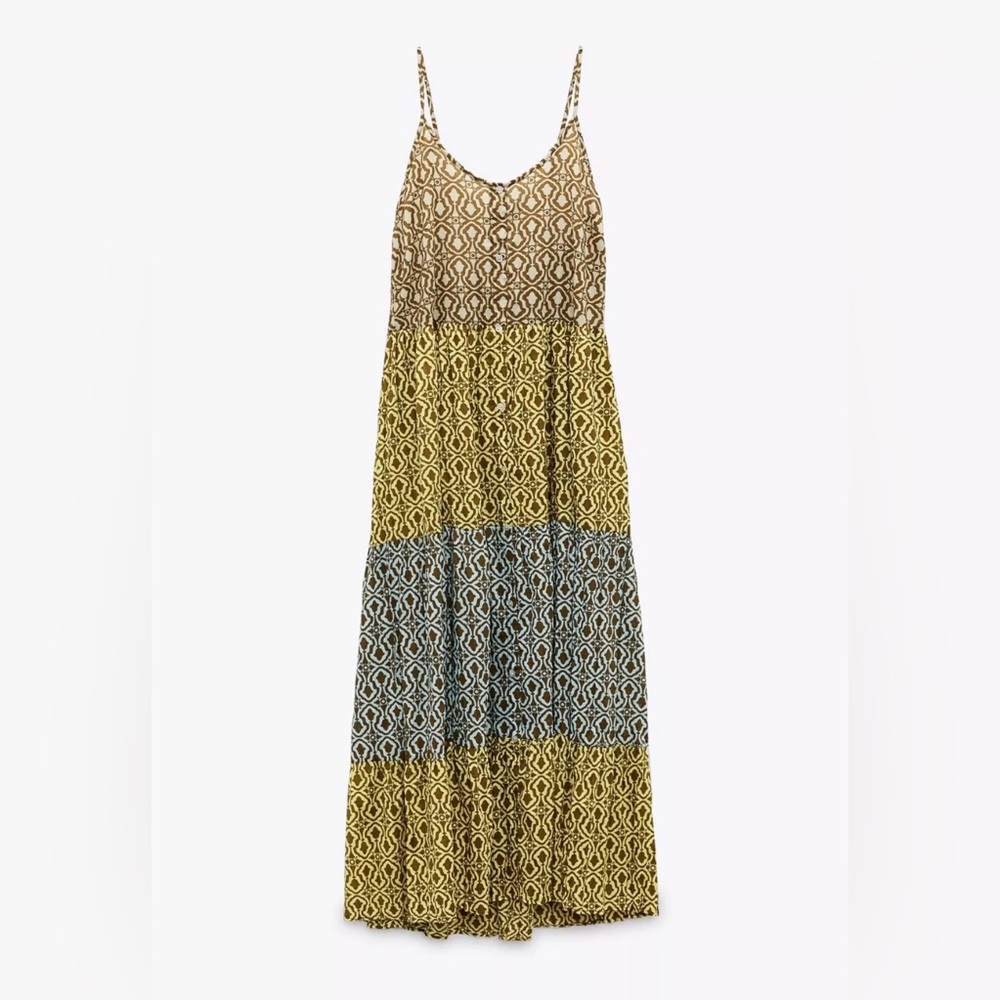 Zara Multicolor Patchwork Sleeveless Lightweight … - image 8
